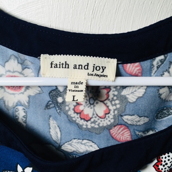 Lovely Faith & Joy Tank Top Blouse Large - Picture 3 of 5